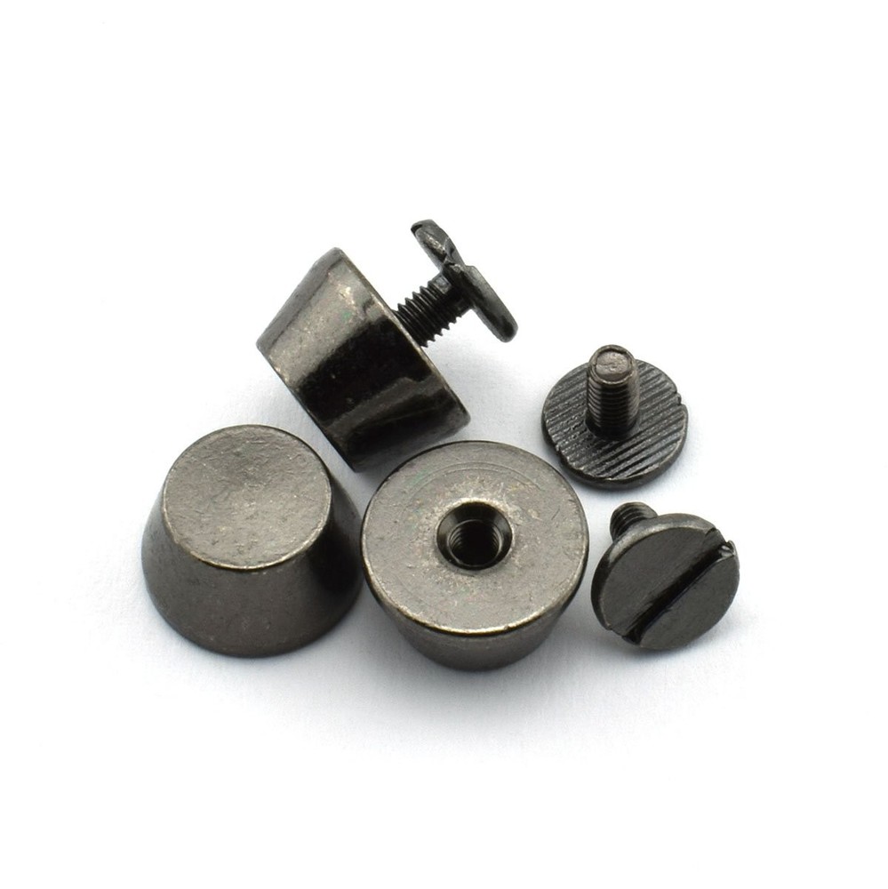 4-Pack 1/2 Purse Handbag Feet Nailhead Flat Head Stud Solid Brass Screw-Back ...