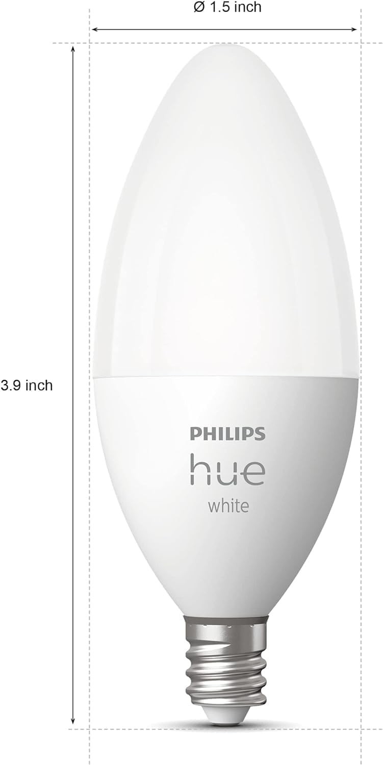 Philips Hue E12 40W White Light Bulb, 548289 - 2 Pack