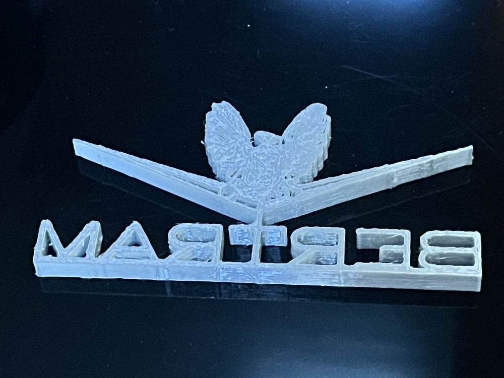 Single Plastic Bertram Exterior Emblem (Early Type) 3d Printed