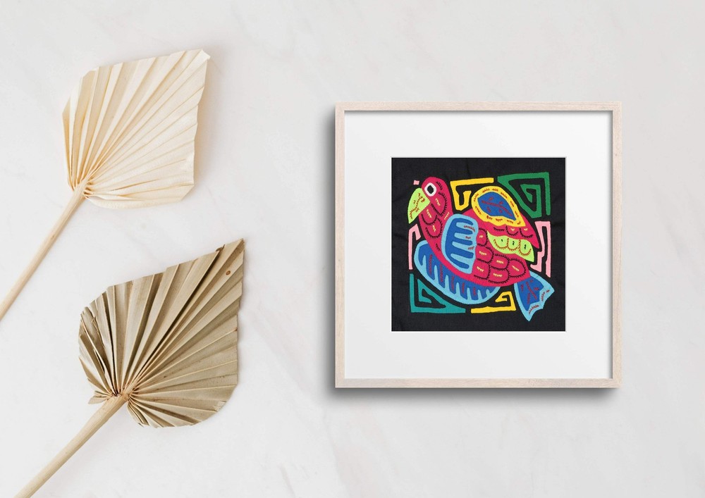 Multicolor Blue And Red Bird Molita