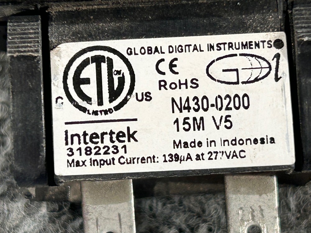 GLOBAL DIGITAL INSTRUMENTS N430-0200 HOUR METER