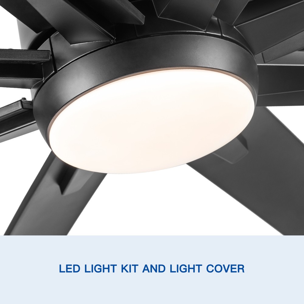 72 In Ceiling Fan with LED Light, ABS Modern Fan with Remote Control