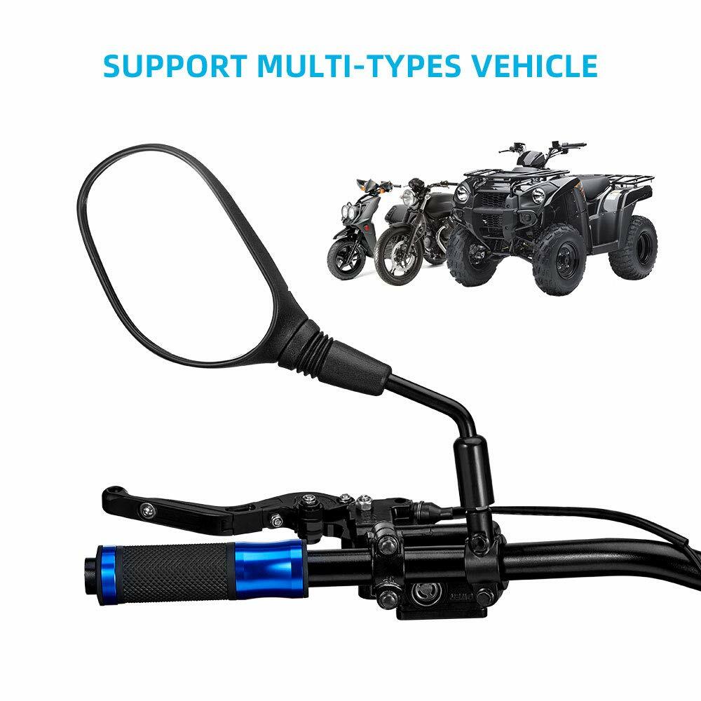 ATV Universal Rear View Side Mirrors With 7/8" Handlebar Mount For Honda Yamaha