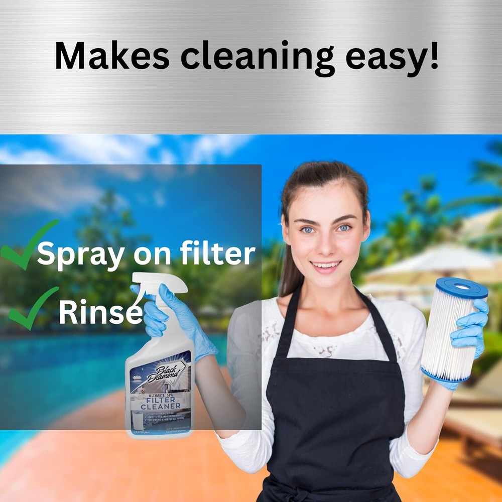 Black Diamond Stoneworks Ultimate Spa Filter Cleaner Fast-Acting 1-Quart