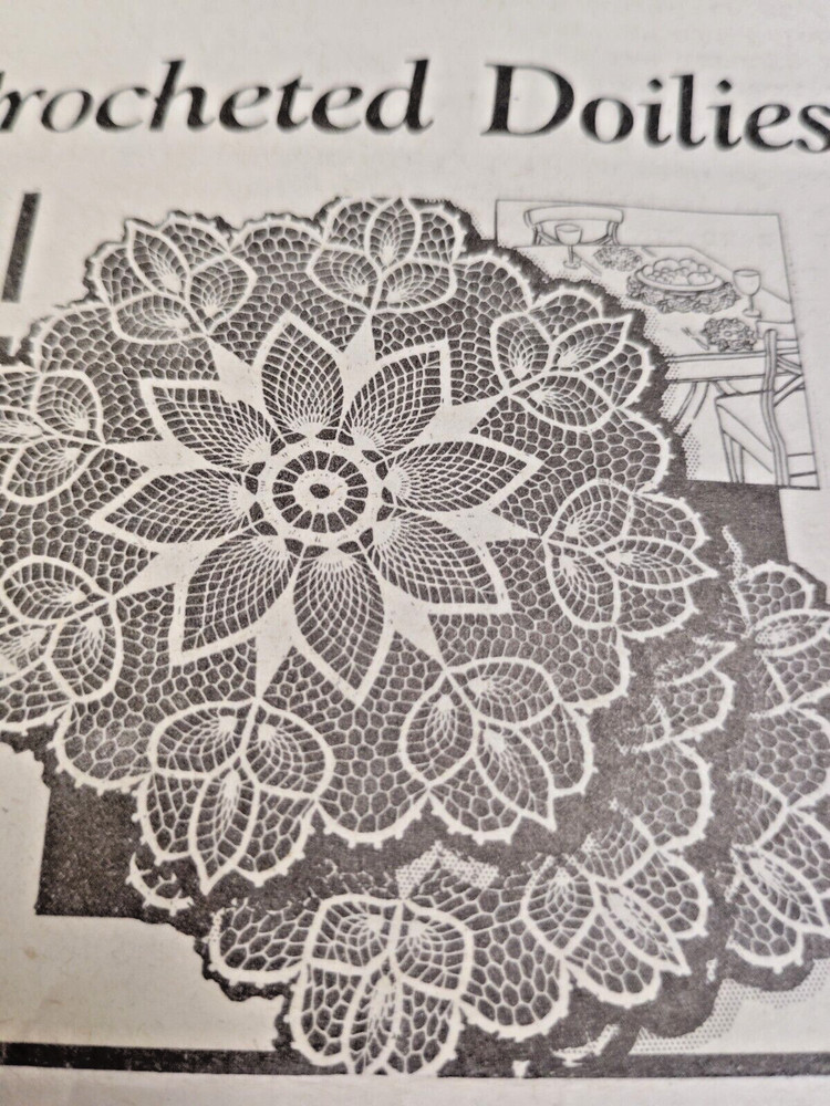 Doilies Doily Pineapple Crochet Crocheted 7147 Pattern Sheet Mail Order VTG