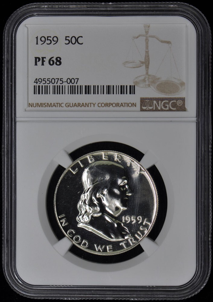 1959 Franklin Half Dollar 50C NGC PR68