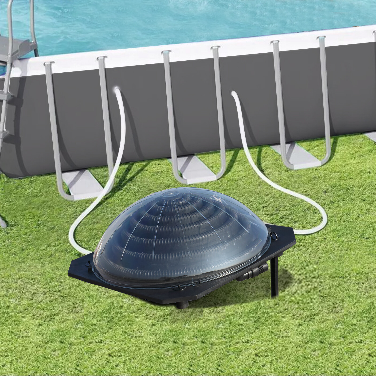 Solar Dome Above Ground Pool Heater Swimming Pools Water Heater with Connector