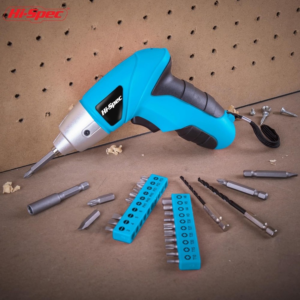 Blue Electric Power Screwdriver Set