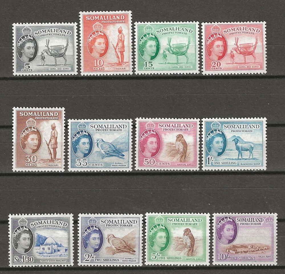 SOMALILAND 1953/58 SG 137/148 MINT