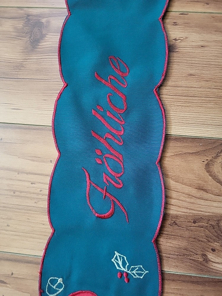 Two Christmas Table runners 64", 66"