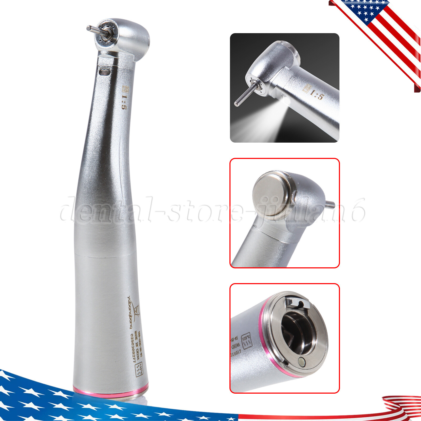 NSK Style Dental Brushless LED Electric Micro Motor 1:1 1:5 1:4.2 Handpiece USA