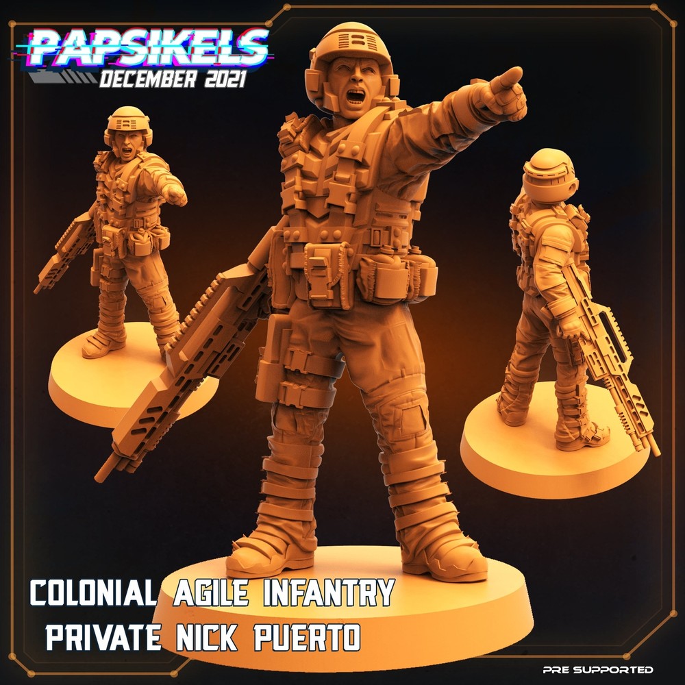Character Miniatures | Dropship Troopers | Sci-Fi Miniature | Papsikels