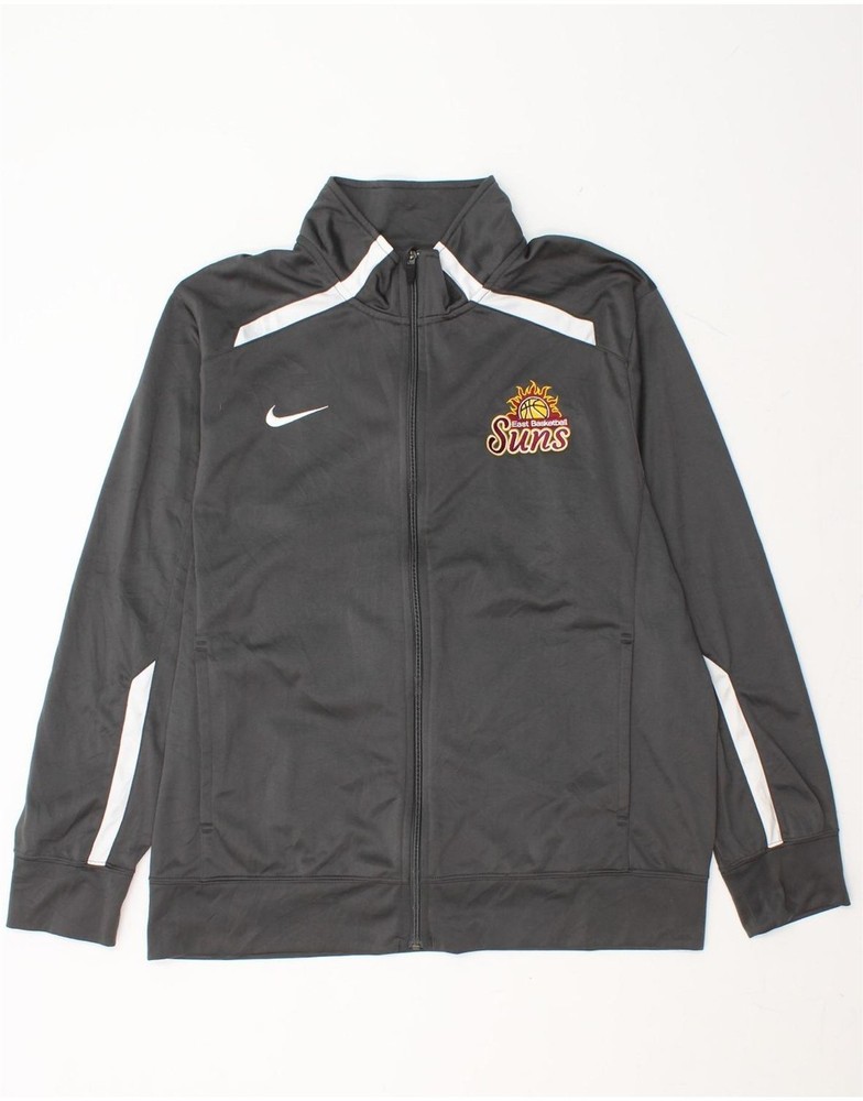 NIKE Mens Tracksuit Top Jacket Large Grey Colourblock Polyester DW06