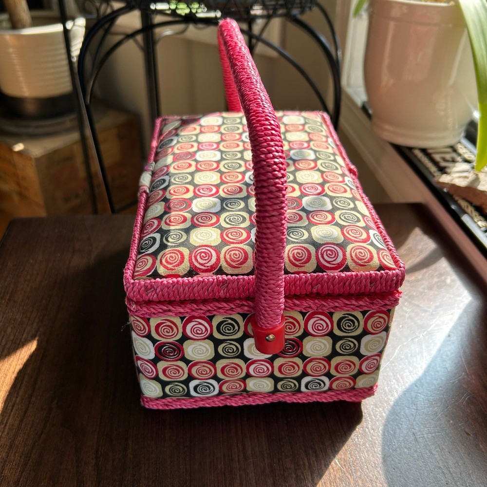 Wicker Sewing Basket Complete with Insert Tray & Extras