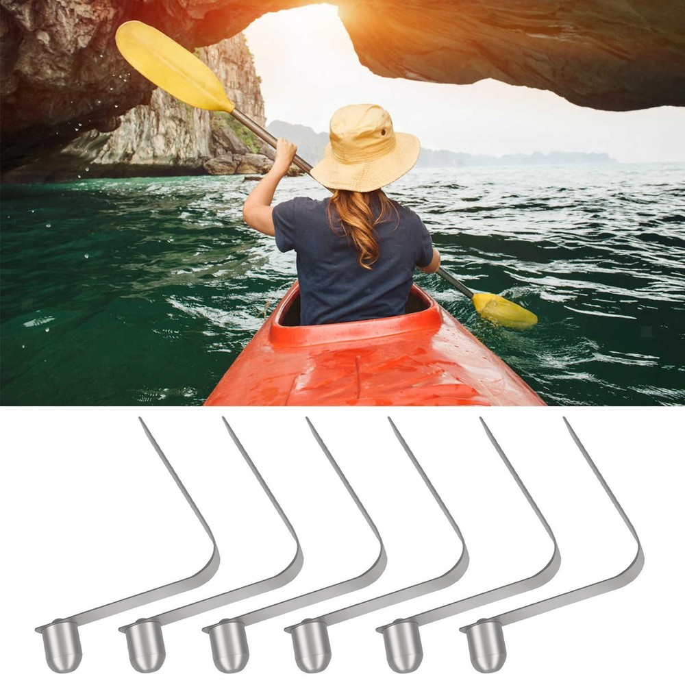 6 Pieces 8mm Solid Lightweight Kayak Pole Clip