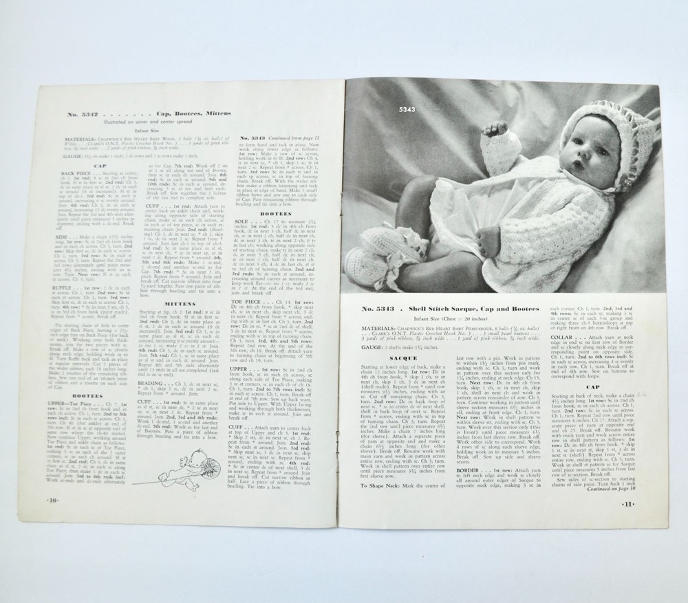 Chadwick's Red Heart Wools Woolies for Babies #245 Pattern Book