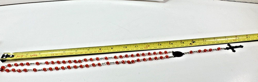 Vintage ESTATE Beaded Rosary Chain