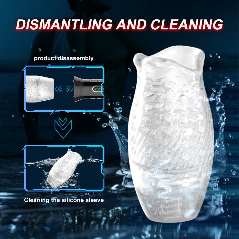 Male Automatic Handsfree Masturbater Cup Stroker Pocket-Pussy Toy Men Lubricants