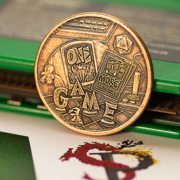 One More Game / Go to Bed Copper Decision Maker Coin