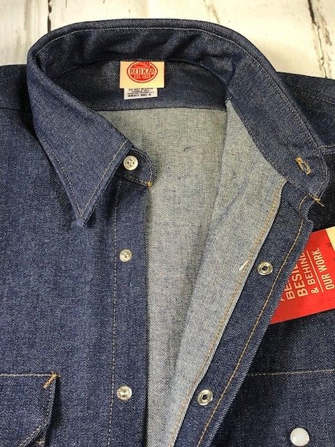 Red Kap SD78DN Men's Deluxe Denim Western Work Shirt New