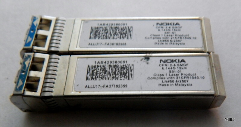 2 QTY Nokia CPRI 2-6 SMDF Transceiver