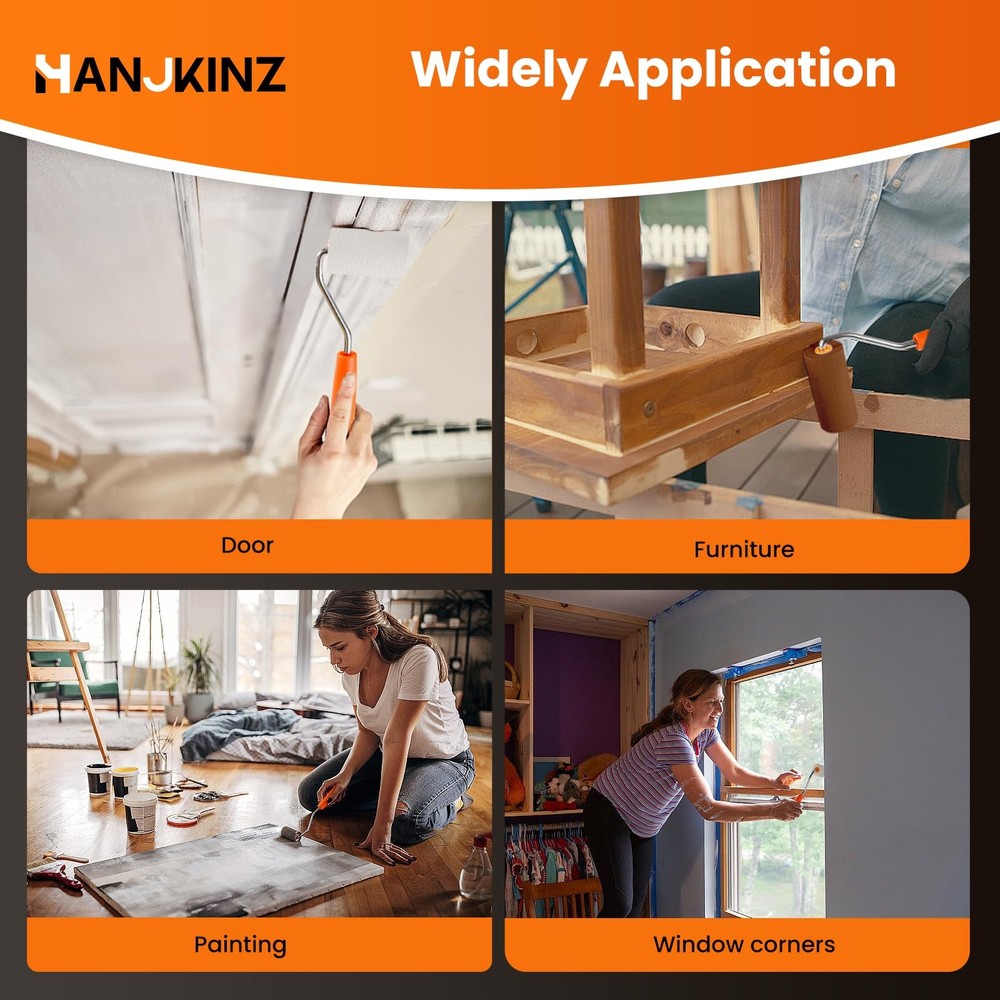 2 Inch Paint Roller Kit 20 Pack Mini Paint Rollers Foam and Microfiber Covers