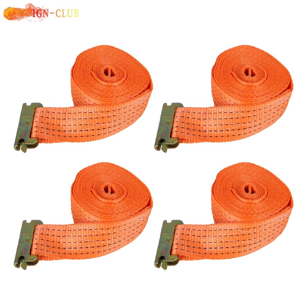 4 Set 2"x15' E-Track Polyester Ratchet Straps With E-buckle Heavy Duty Tie Downs
