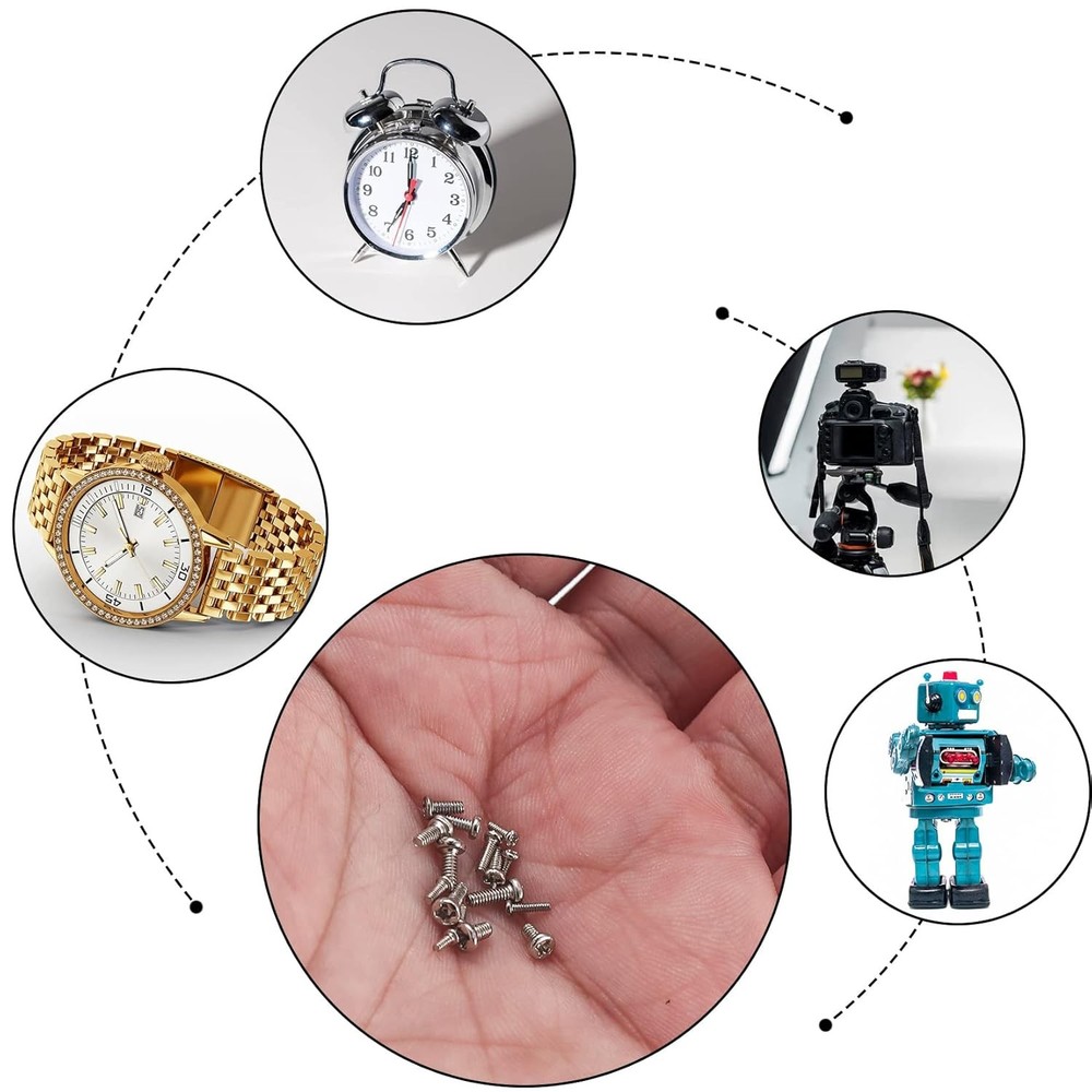 800Pcs Tiny Screws for Electronics, Micro Small Pan Head Machine Screws...