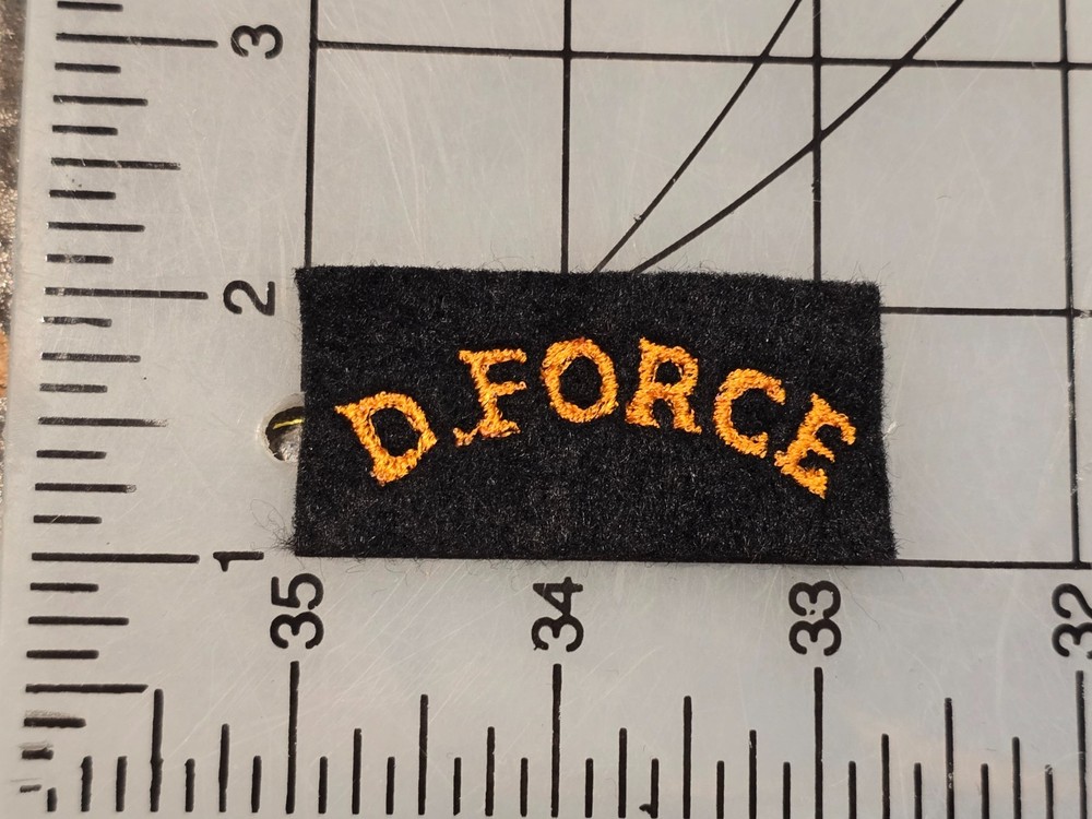 Reproduction WW2 British D Force Tab Patch 4351