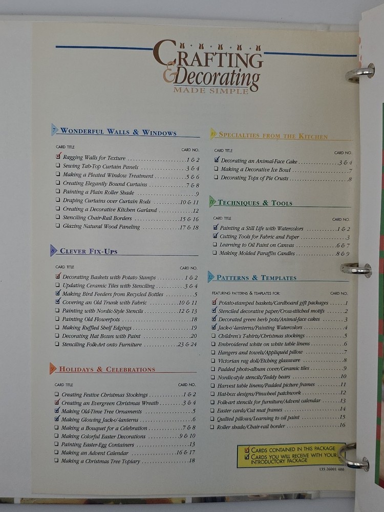 Crafting & Decorating Made Simple - Binder Group 12 (1996)