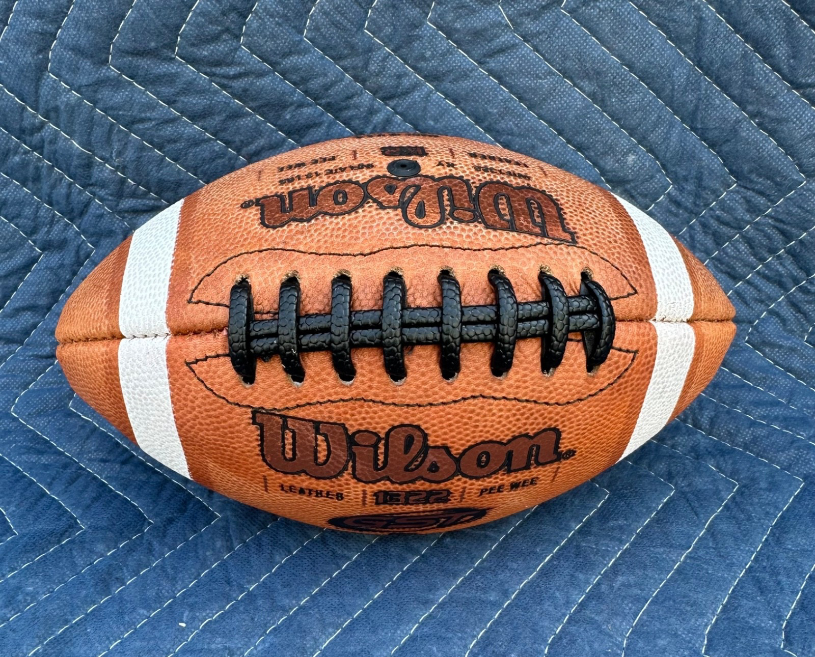 Wilson GST K2 Pee Wee 6-9 Youth Football WTF1322 Brown Leather Made in USA!!!