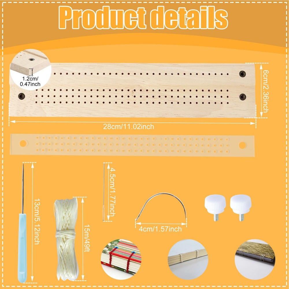 Signature Punching Tool For Bookbinding W/ Awl Guide And Cradle Book Binding Kit