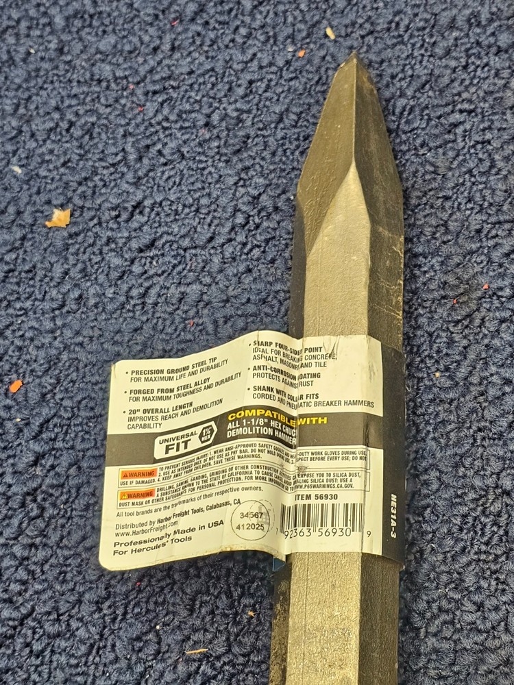 HERCULES 20 In. Universal Moil Point Hex Chisel 56930