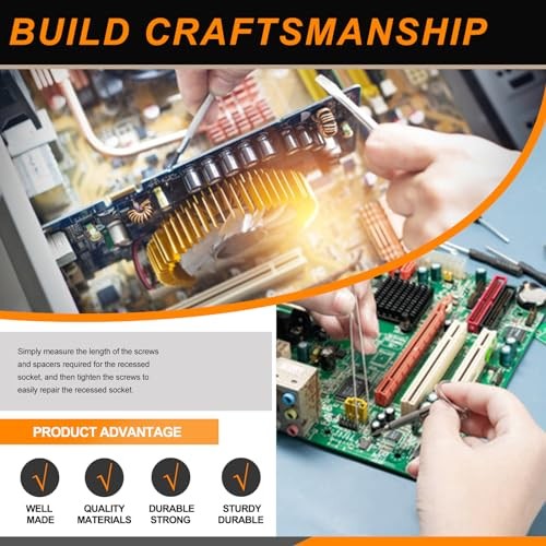 270Pcs 18 Sizes M3 M4 M5 M6 Nylon Round Spacer Standoff Assortment Kit Black