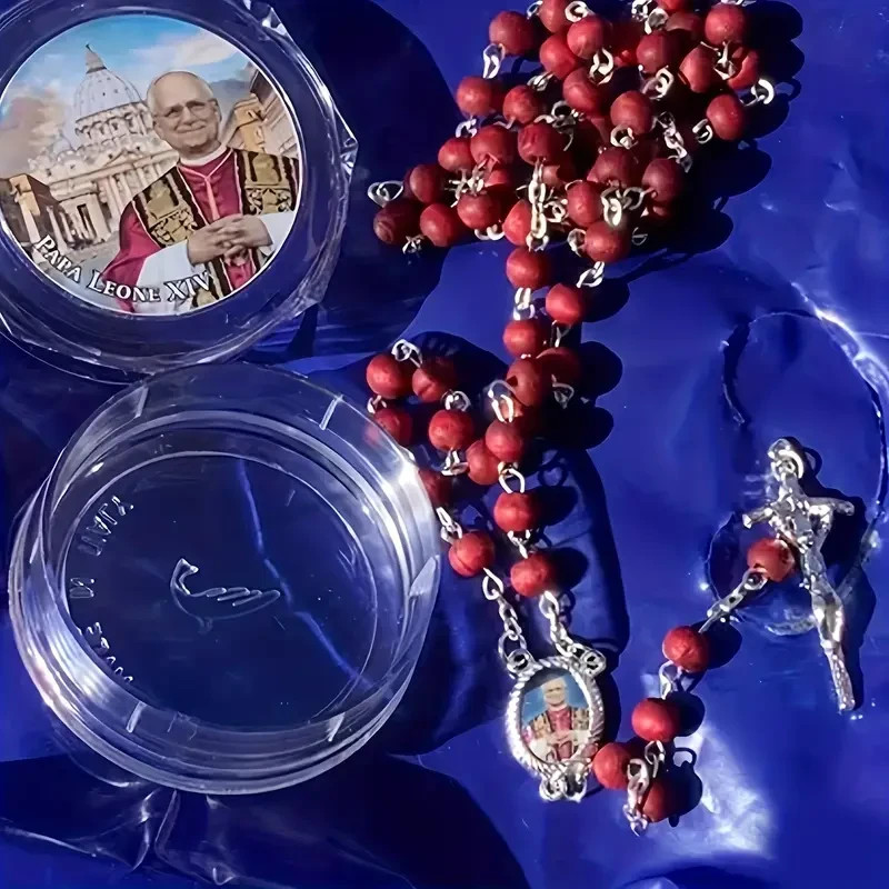 Blessed Rose Petal Rosary - Pope Leo XIV Angelus Edition from Rome