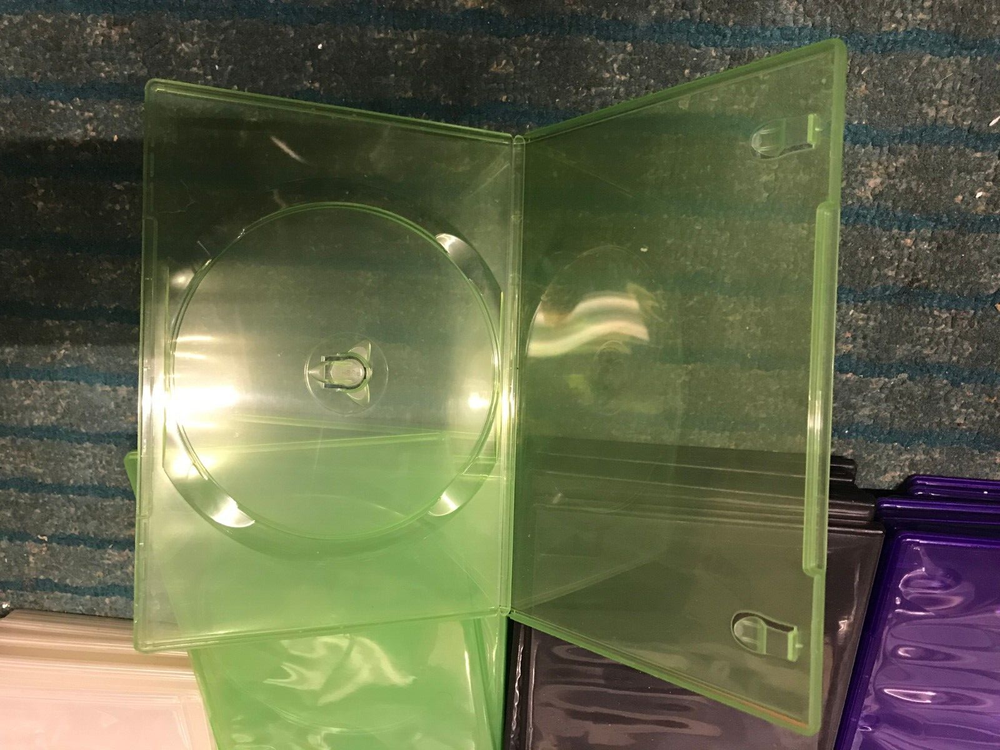 10x Empty Standard Black Or Colored Single DVD Slim Cases (Replacement Cases)