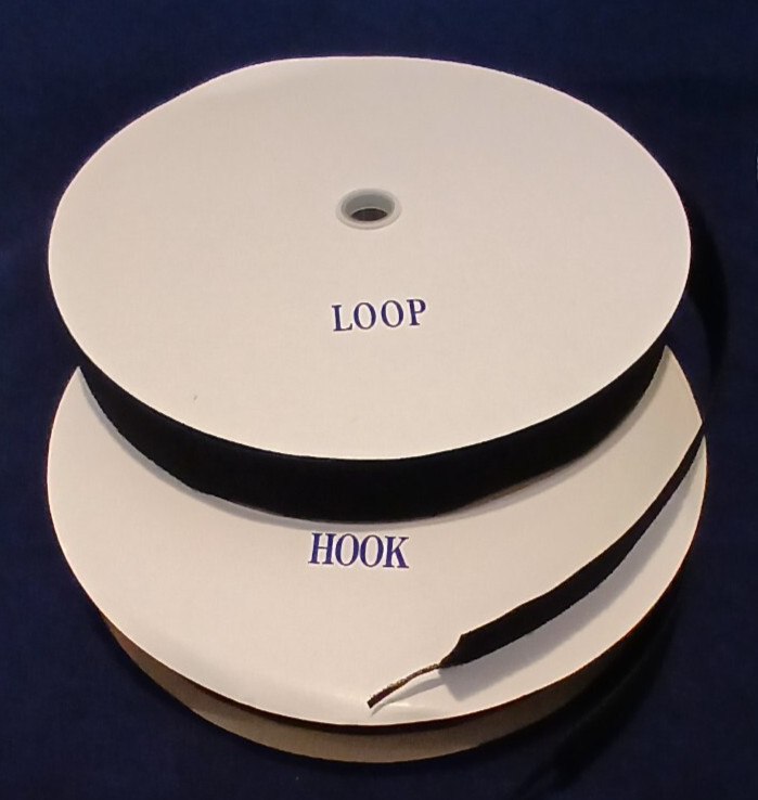2" Black Sew-On Hook & Loop fastener - 50 yd rolls - NEW