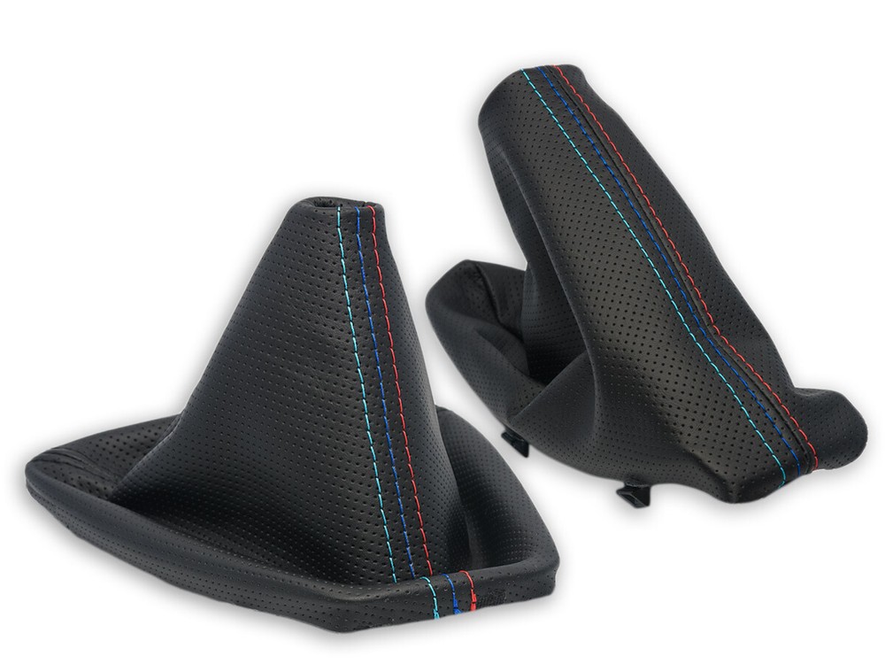 FOR BMW E90 E91 E92 E93 GEAR SHIFT + EBRAKE GAITER PERFORATED STITCHING MPOWER
