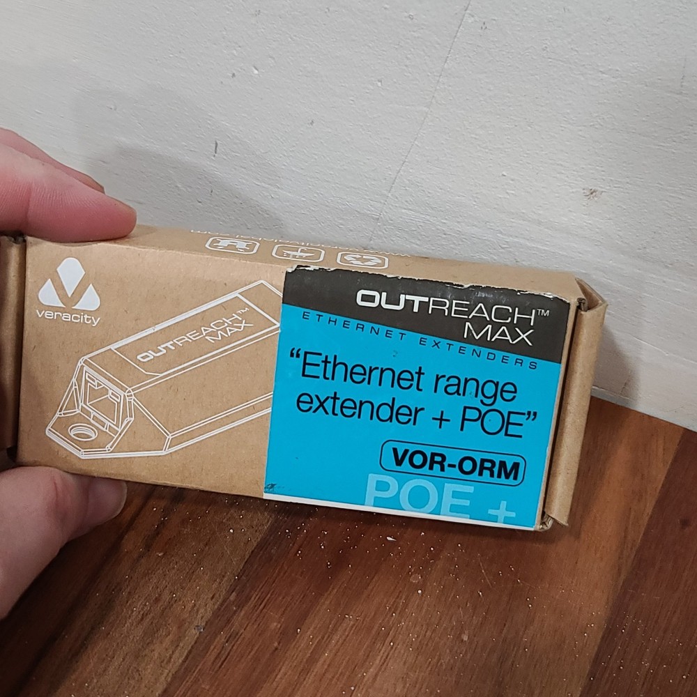 Veracity VOR-ORM Ethernet Range Extender + POE Opened Box *No Manual*
