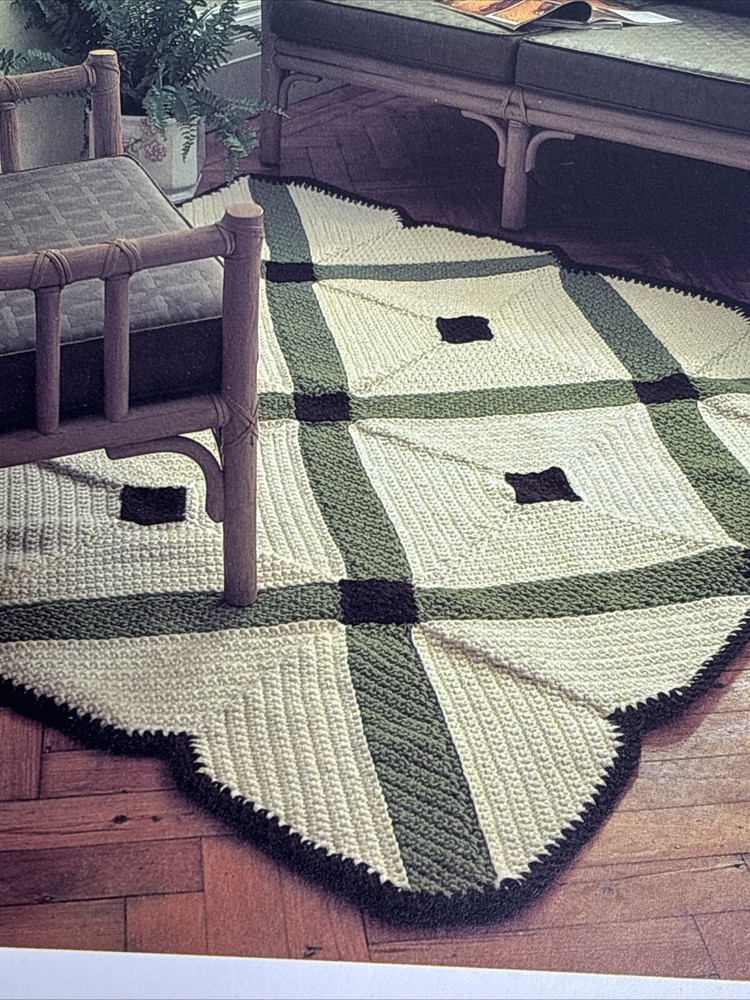 Diamond Rug Crochet Pattern Card Marshall Cavendish