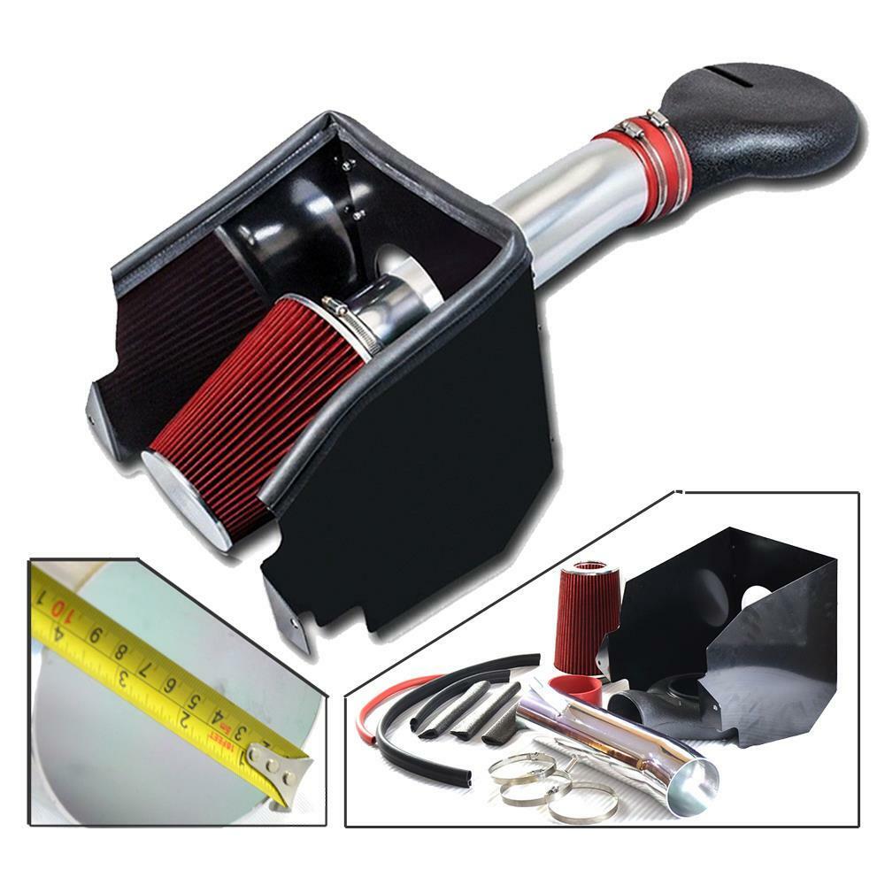 Cold Air Intake 4Inch 94-01 5.2/5.9L Heat Shield + Filter for Dodge Ram 1500 Red