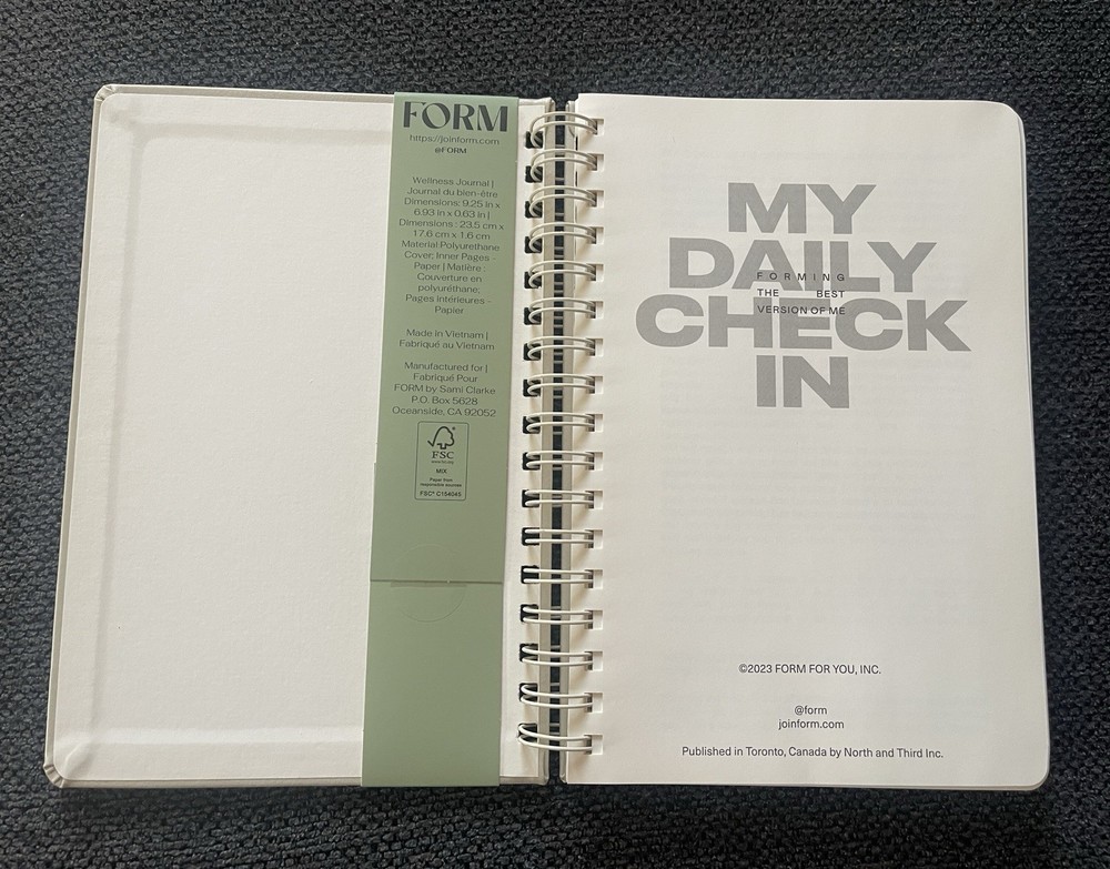 FORM My Daily Check In Wellness Planner