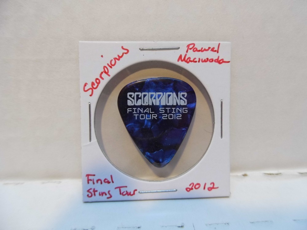 SCORPIONS "PAWEL MACIWODA " 2012 GUITAR PICK~READ DESCRIPTION #33~12