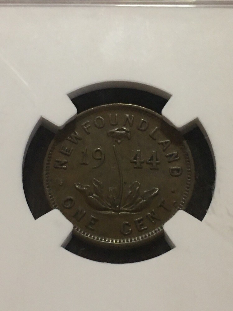 1944c NGC Graded Newfoundland Small Cent 1¢**EF-45** Cert# 040