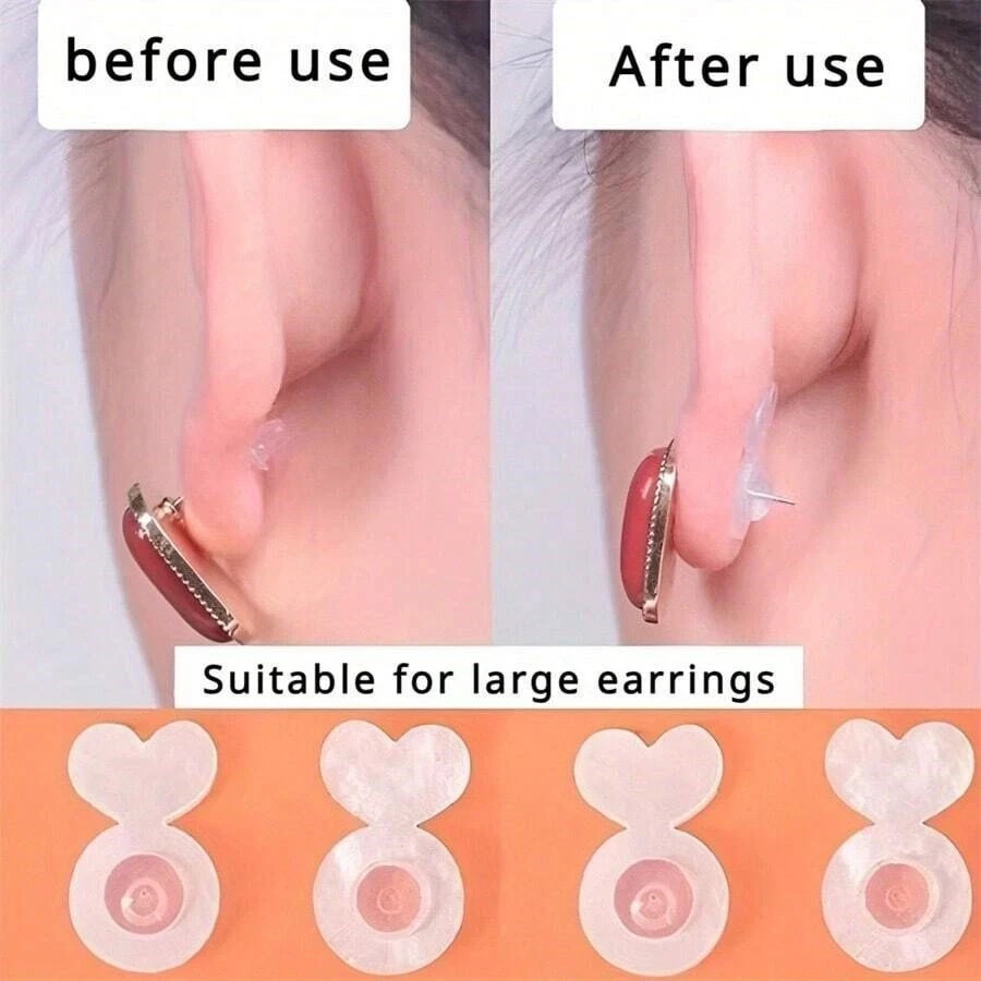 10Pcs Earring Lifter Backs Replacements Rubber Earring Backs for Droopy Ears****