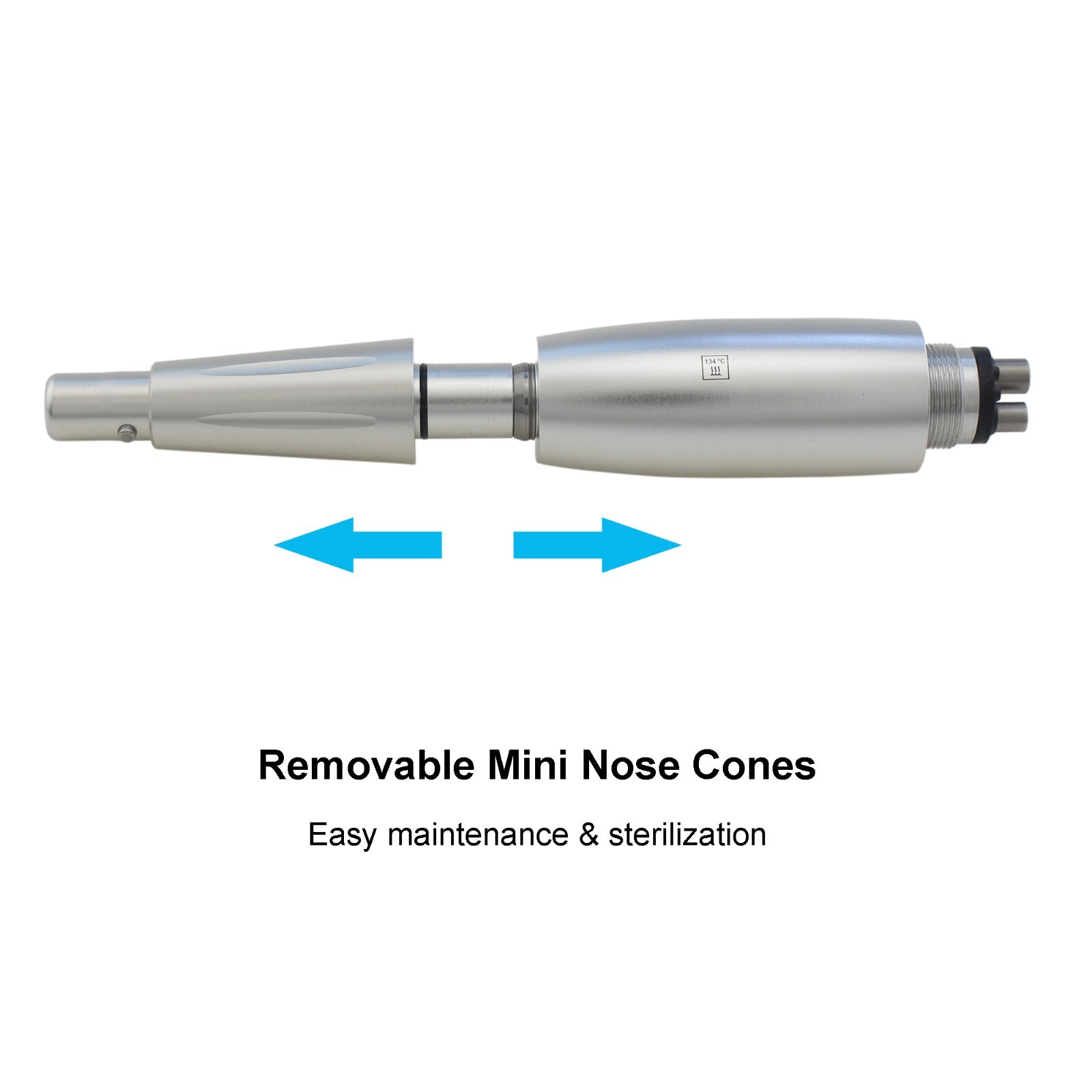 Dental Hygiene Handpiece Prophy Air Motor 3 Nose Cone 4 Holes 360 Degree Swivel