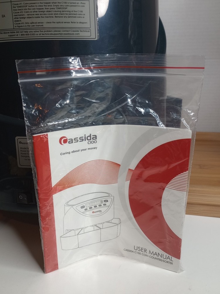 Cassida C100 Electronic Coin Counter/Sorter. Tested.