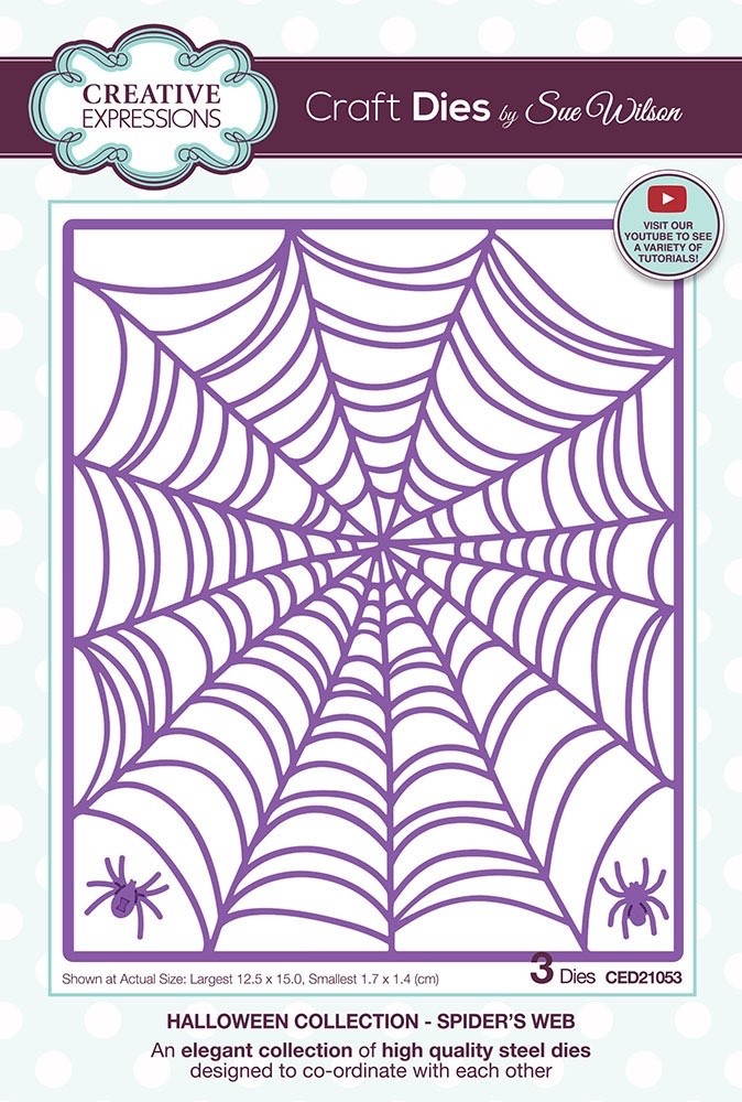 Creative Expressions HALLOWEEN - SPIDER'S WEB - Die Set, New