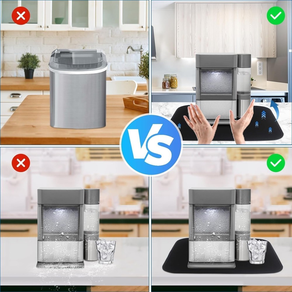 Absorbent Countertop Ice Maker Mat for Drying & Protection