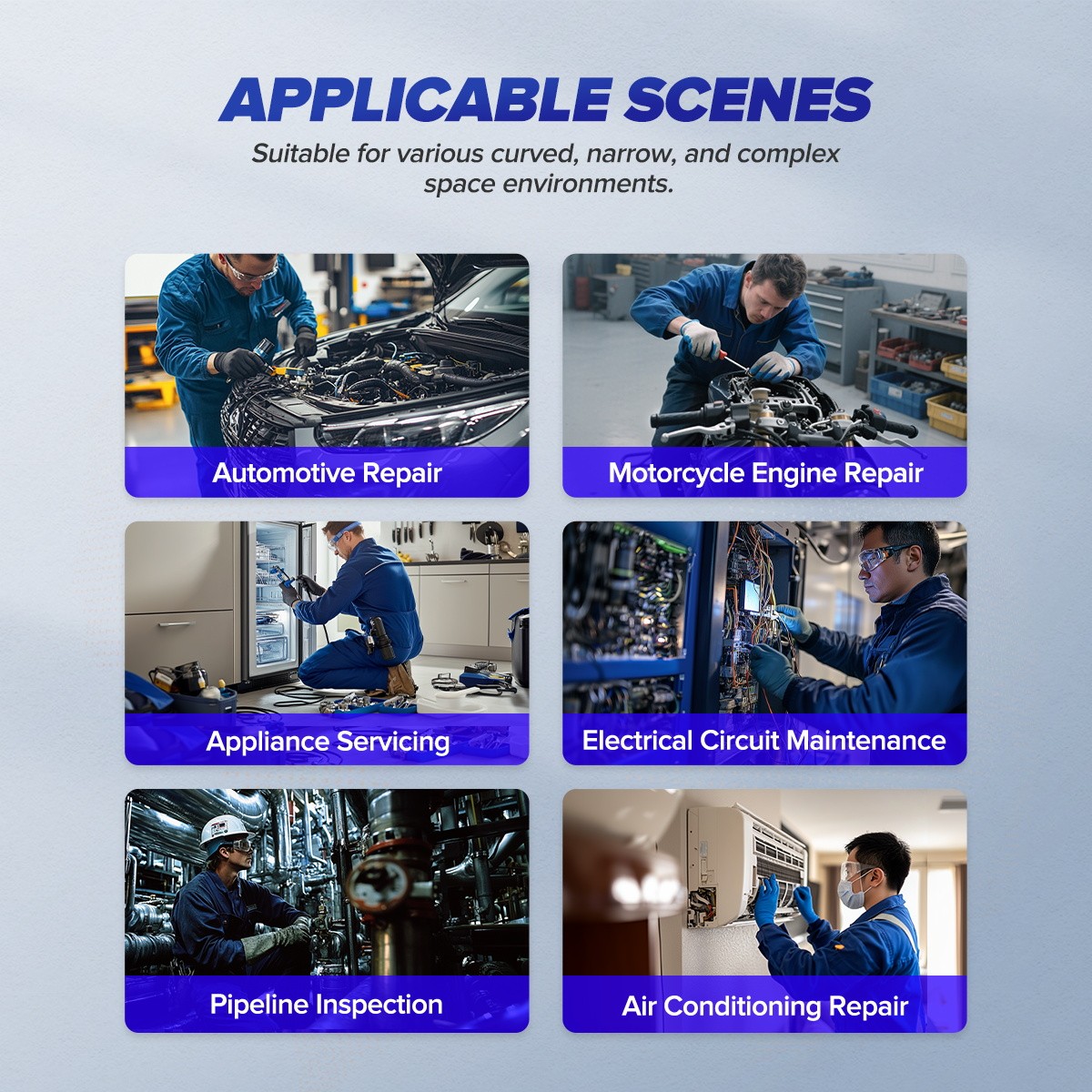 4 Way 360° Articulating Borescope Industrial Endoscope Camera Detachable Screen